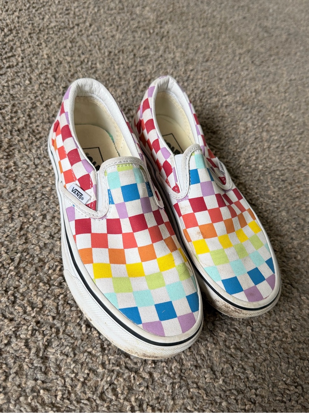 Rainbow Checkered Vans
